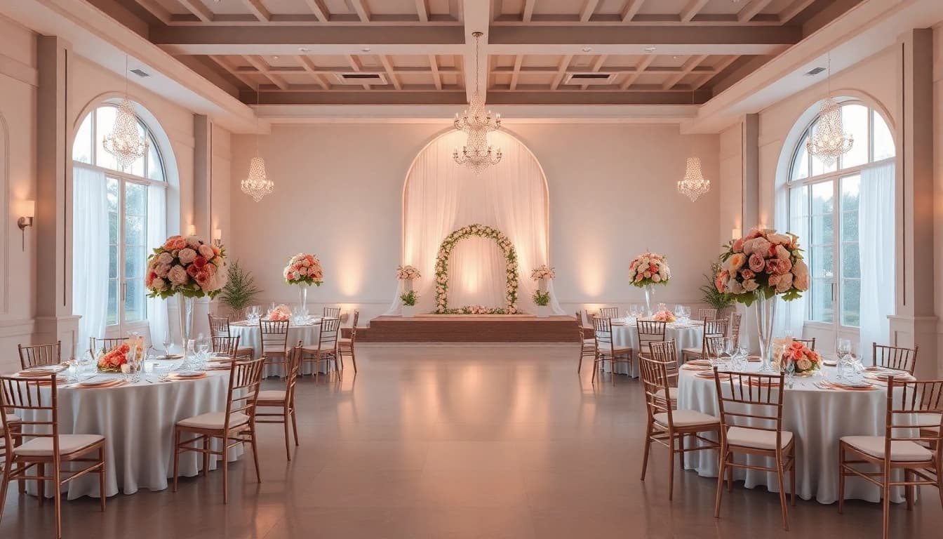 Experience a stunning Wedding Event Space Jacksonville featuring elegant decor and romantic lighting.