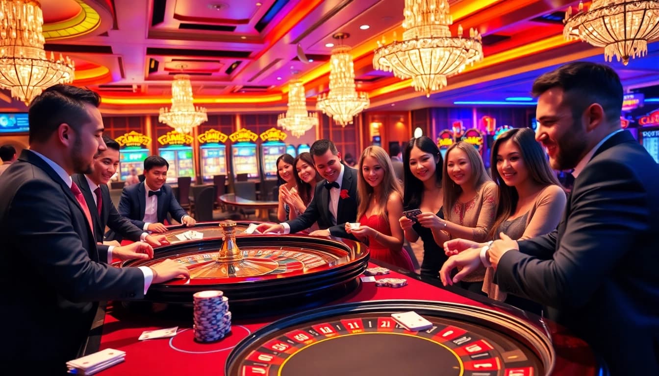 Experience excitement at https://rr8888.in.net/ with professional dealers and lively gambling action in a vibrant casino scene.