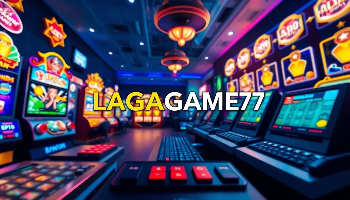 LAGAGAME77 gaming platform interface showcasing vibrant slot games and enticing bonuses.
