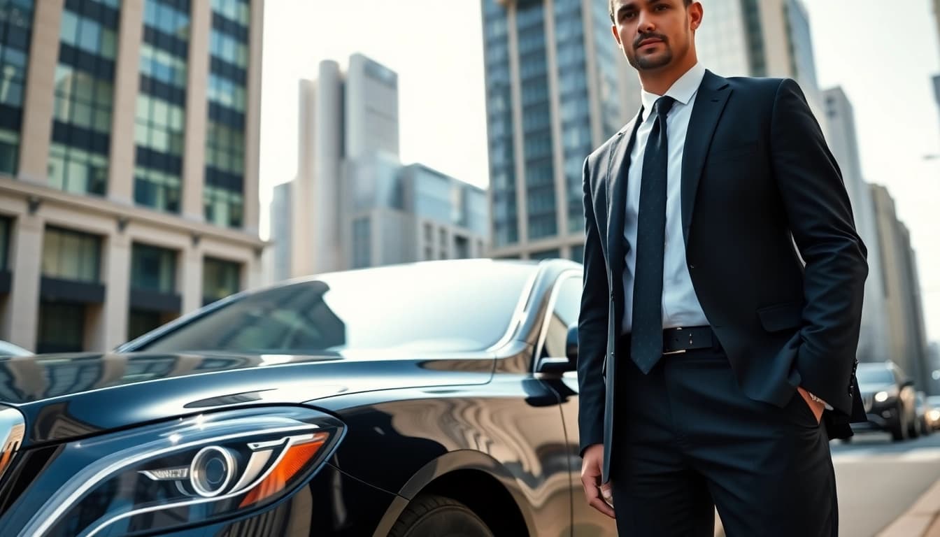 Experience premium Chauffeur Services near me with a professional chauffeur in a luxury car.