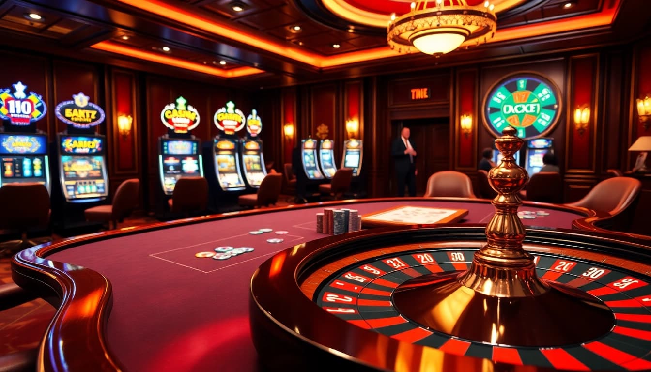 Experience thrilling gameplay at oxplay with sophisticated poker tables and vibrant slot machines.