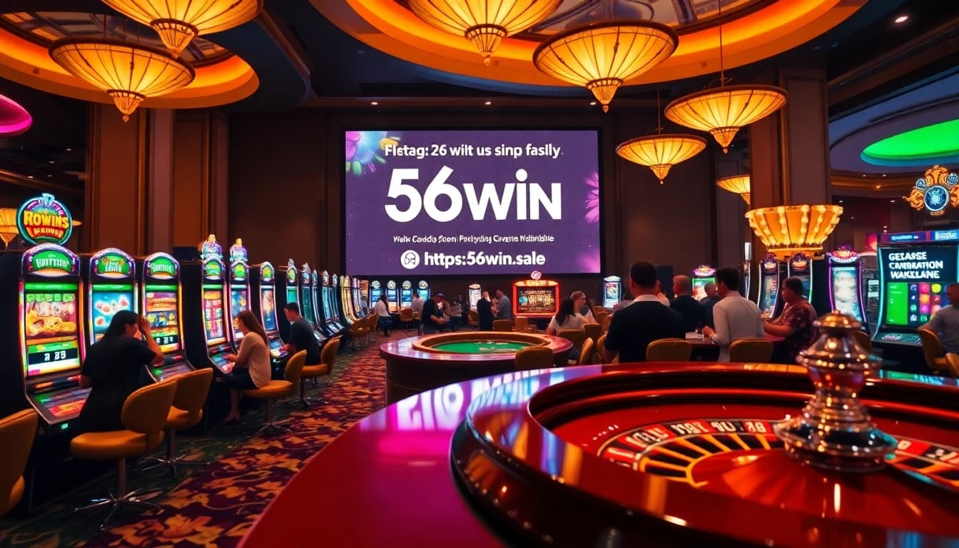 Experience thrilling gaming action at https://56win.sale/ with vibrant casino elements.