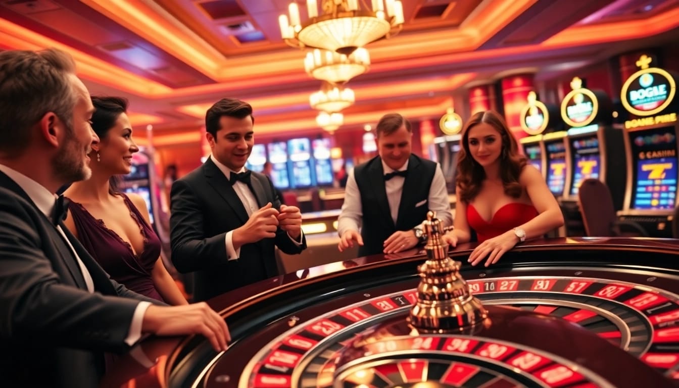 Spielen Sie mit dem casino bonus ohne einzahlung neu an einem Roulette-Tisch voller Farben und Energie.