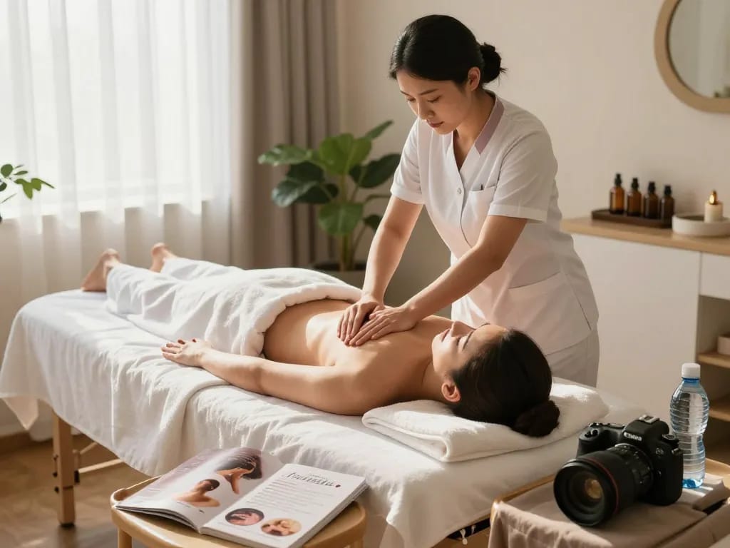 Premium massage therapy service by https://www.maxim-anma.net in a serene private setting emphasizing comfort and relaxation.