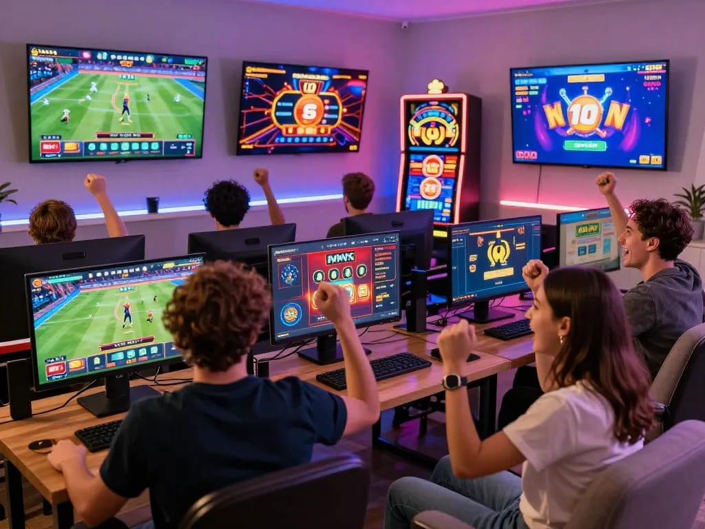Exciting community around tg88 .com showcasing players enjoying live gaming events and celebrations.