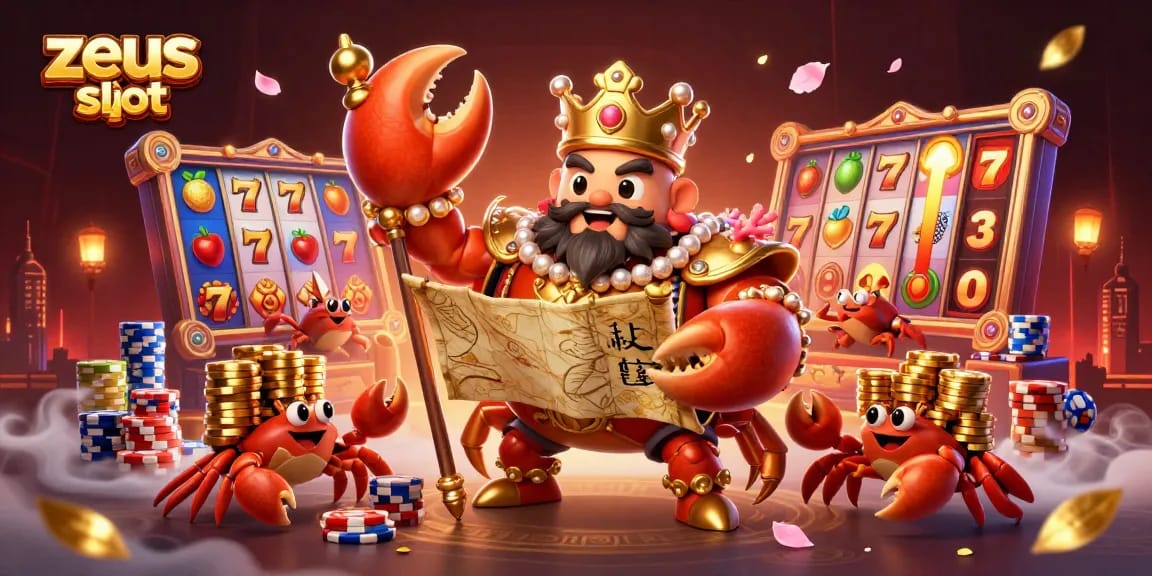 Experience exciting wins with zeus slot login in a vibrant 3D casino-themed illustration.