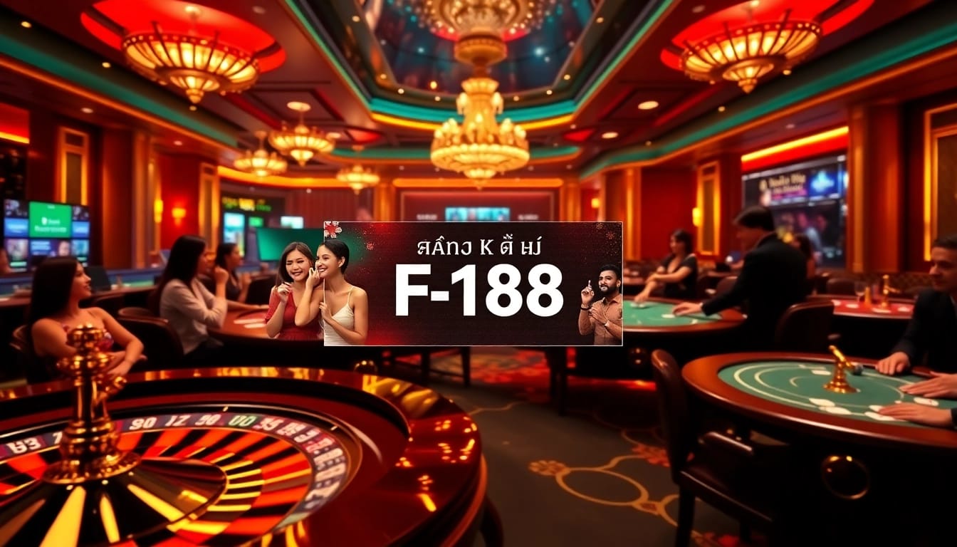 Engage in excitement with Đăng Ký F168 in a luxury casino setting filled with action.