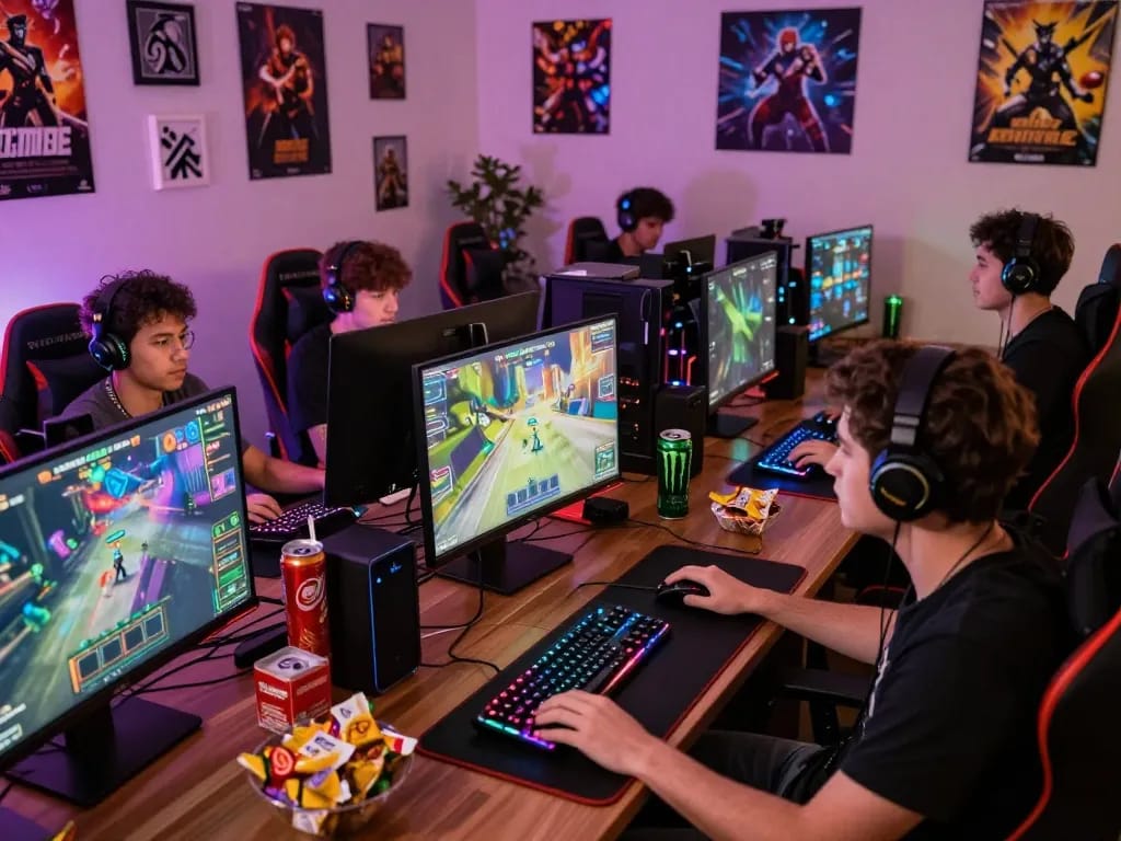 Engaged players in the ligasedayu gaming community showcasing vibrant tournament atmosphere.