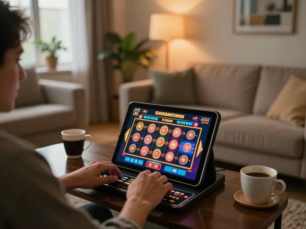 Engaging online gaming experience on Website MM88 with vibrant slot machine display.