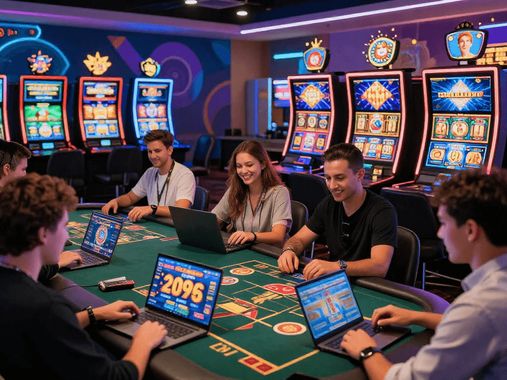 Players immersed in vibrant gameplay at european online casinos not on gamstop, featuring exciting games and engaging atmosphere.