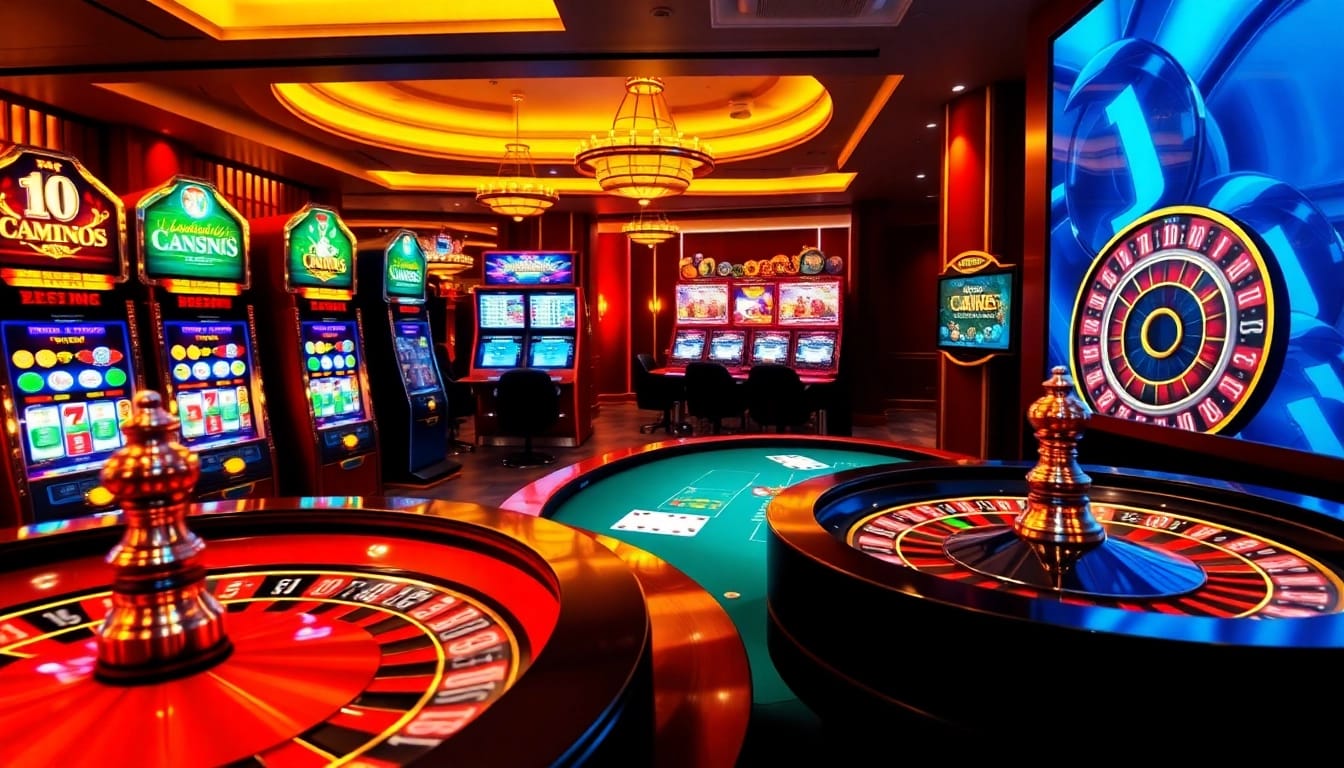 Découvrez le frisson du casino en ligne avec des interfaces de jeu dynamiques et de l'action au poker.