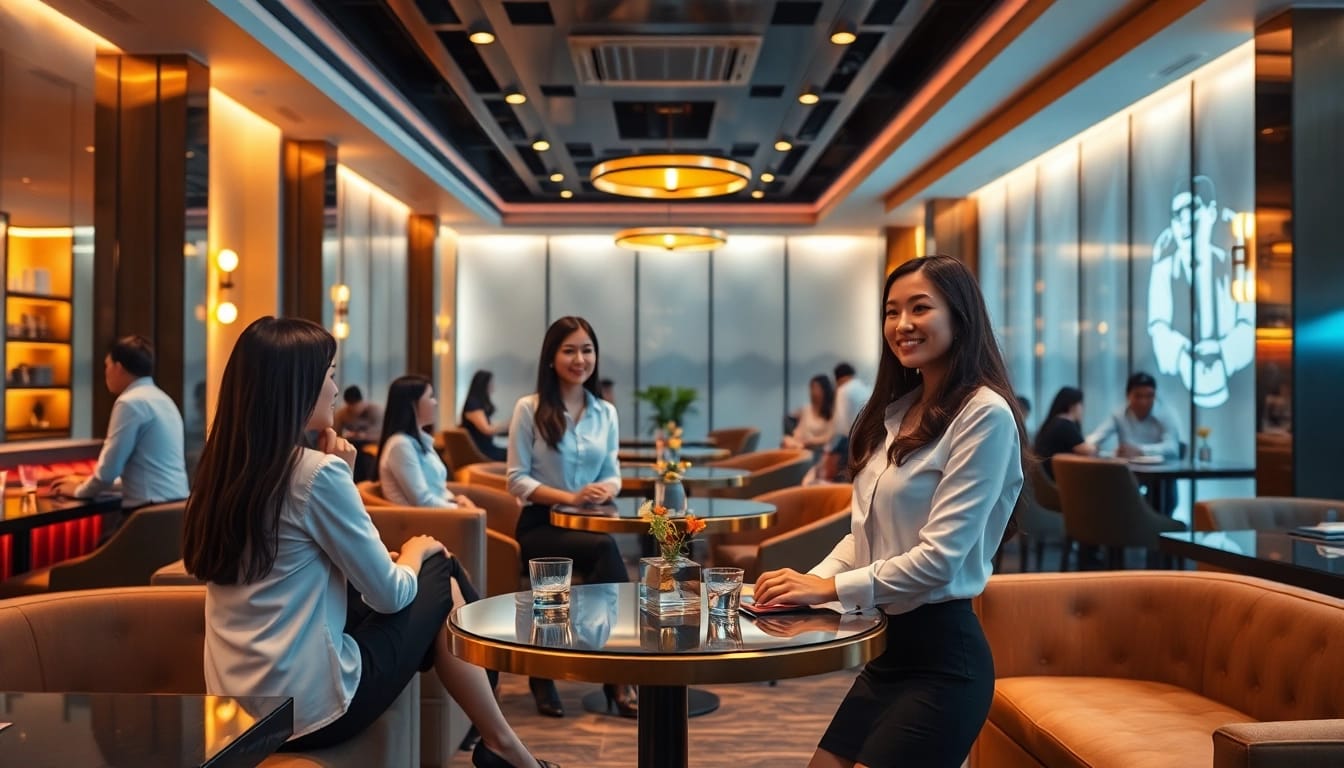Suwon shirt room featuring stylish interior and engaging managers for a luxurious experience.