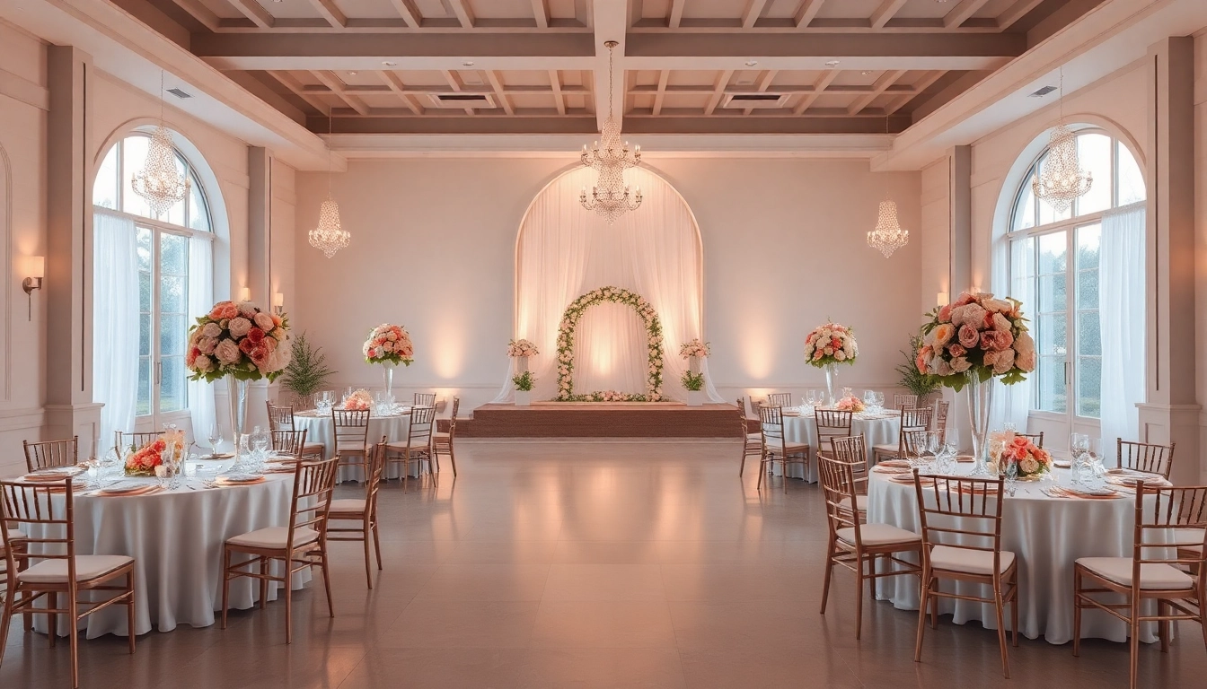 Experience a stunning Wedding Event Space Jacksonville featuring elegant decor and romantic lighting.