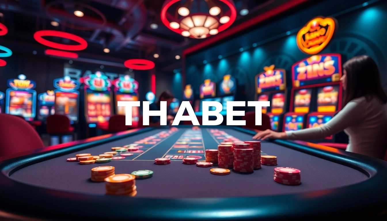 Experience premium gaming at THABET casino with vibrant slots and lively betting.