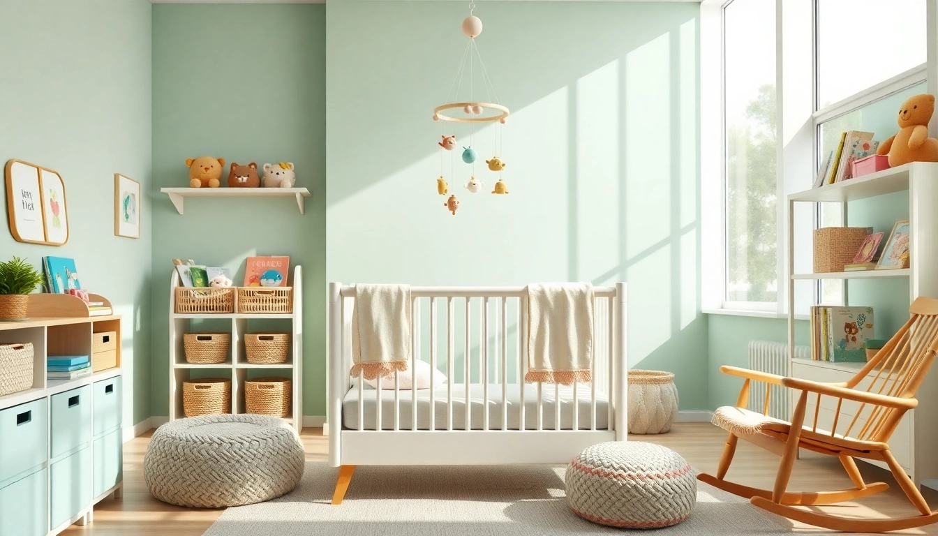 MMOO-themed baby nursery featuring soft pastels and playful decor.