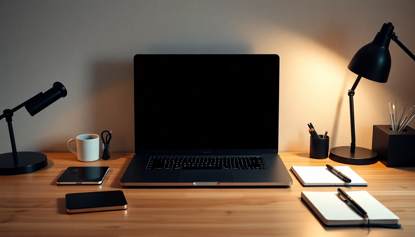 High-quality black screen image for enhancing focus and productivity in a minimalist workspace.
