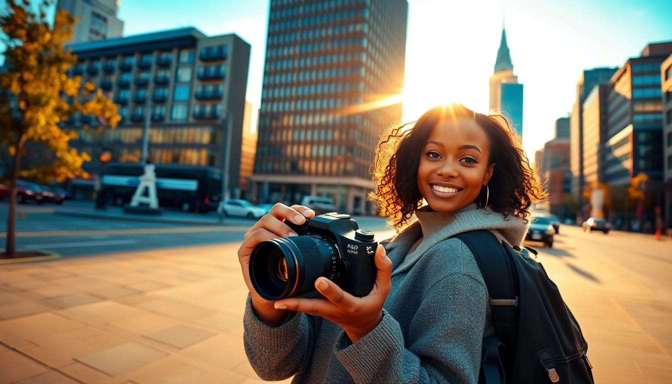Engaging shot of a photography company edmonton showcasing creativity in the city's urban landscape.