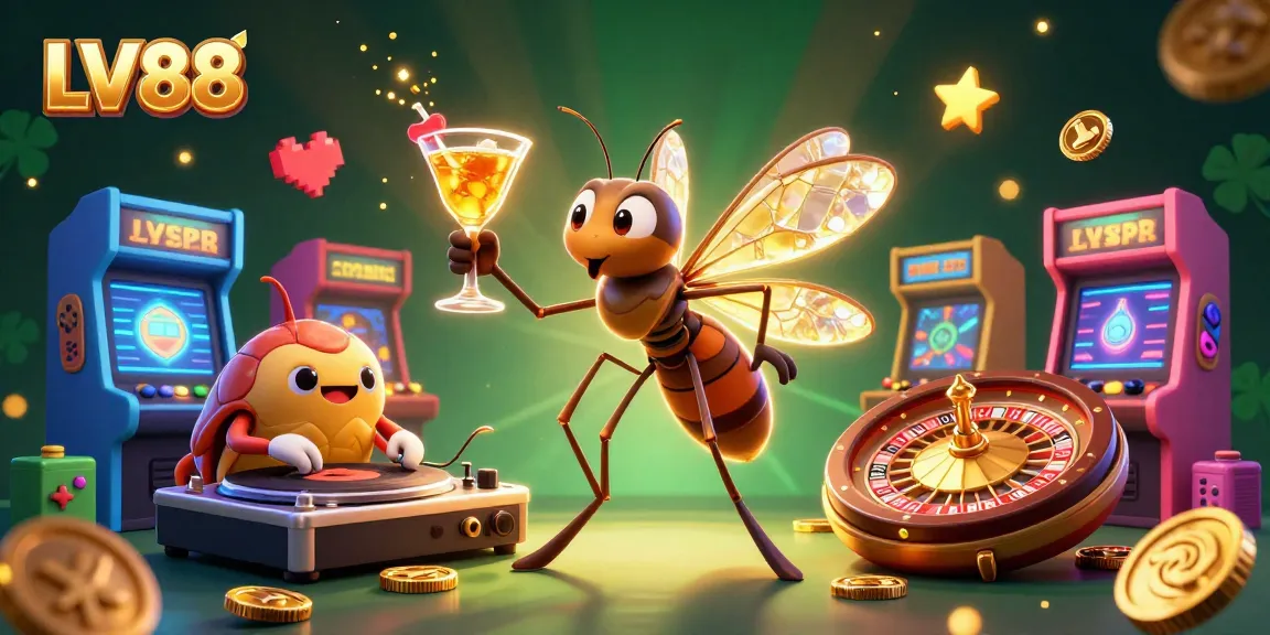 Experience LV88's thrilling casino world with vibrant games and captivating mascots.