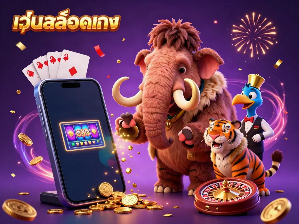 ภาพการ์ตูน 3D ของการ์ดบูสเตอร์คาสิโนที่ชื่อว่าเว็บสล็อตตรง พร้อมลูกค้า VIP และเจ้าหน้าที่เดินเข้าไป