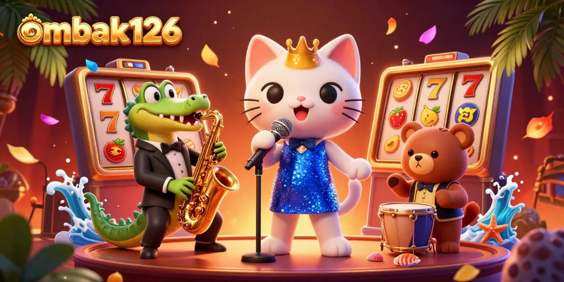 Engage with ombak126 in an electrifying casino scene full of excitement and vibrant visuals.