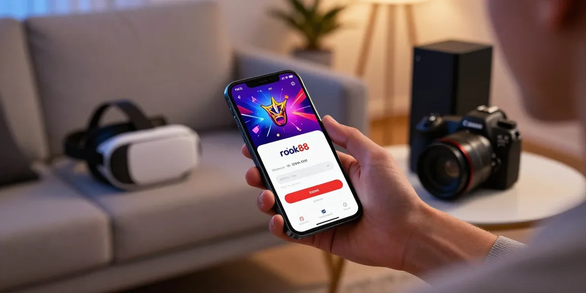 Engaging with rokok88 login on a mobile app in a cozy gaming atmosphere.