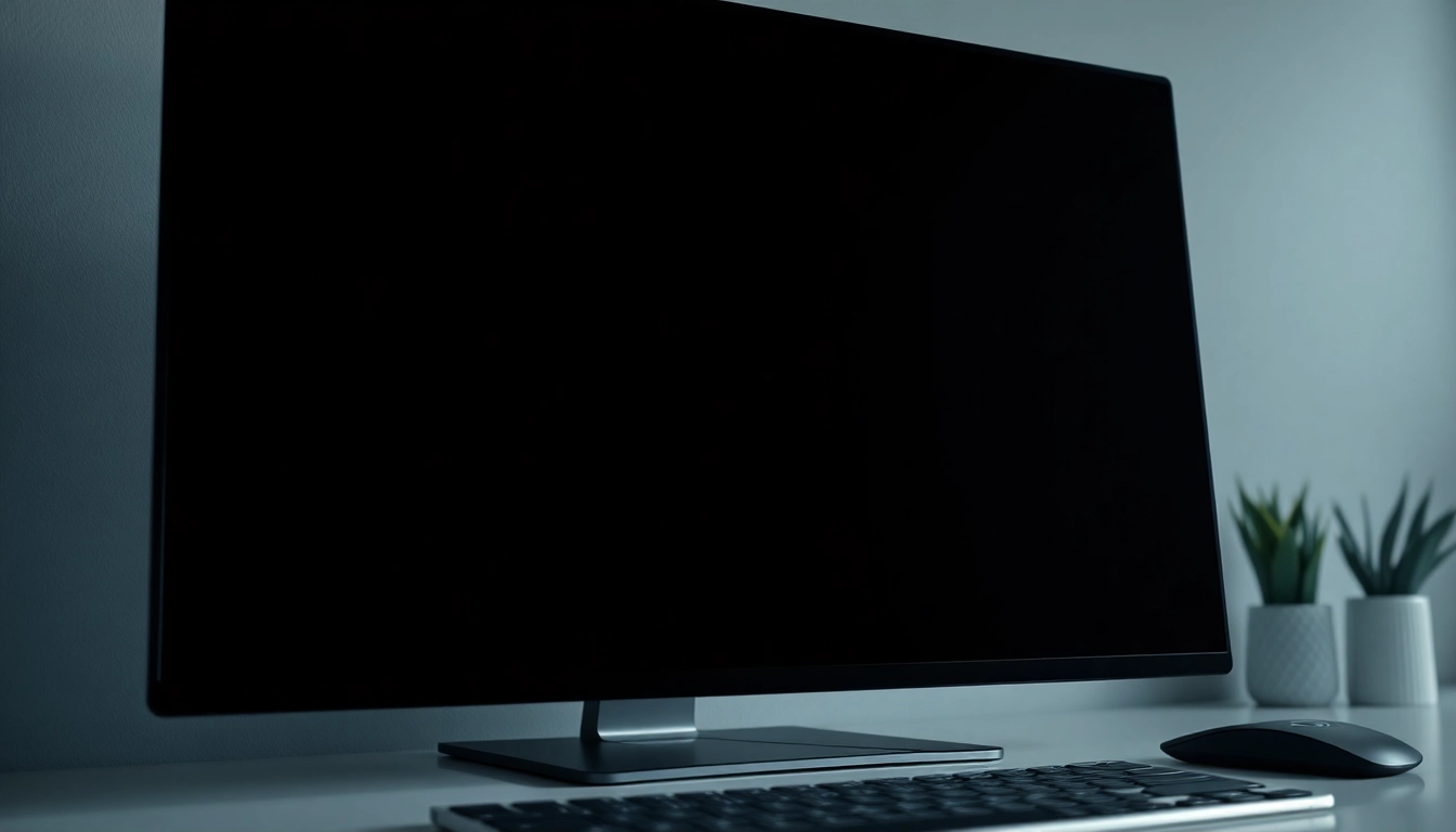 High-quality black screen image used for reducing glare and enhancing focus.