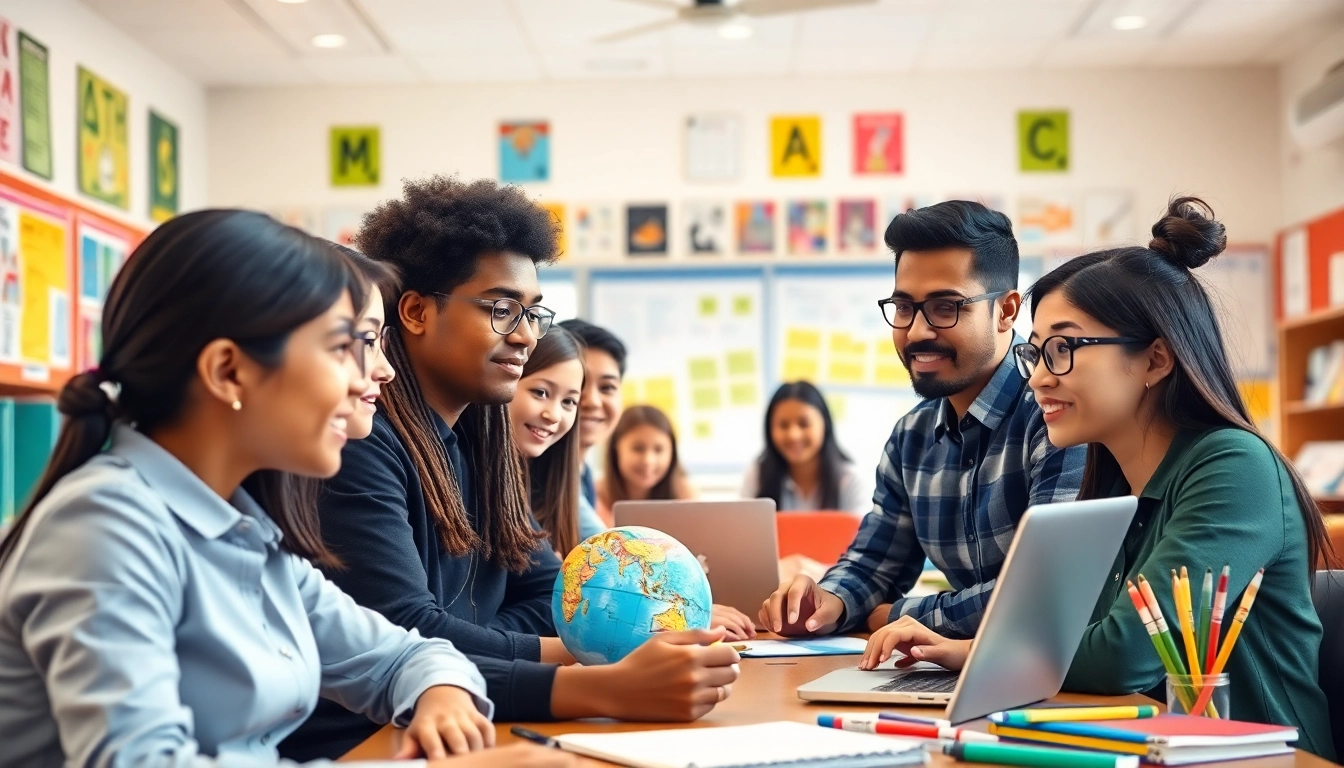 Students engaged in hands-on learning experiences in a vibrant Education-focused classroom.
