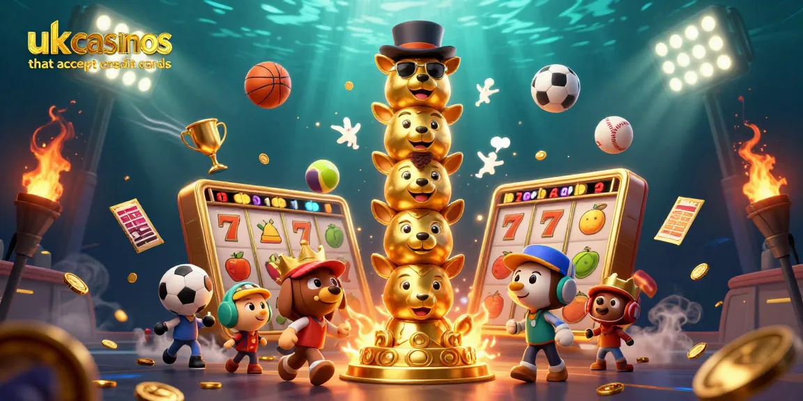 Experience the excitement of uk casinos that accept credit cards with a vibrant, interactive 3D casino illustration.