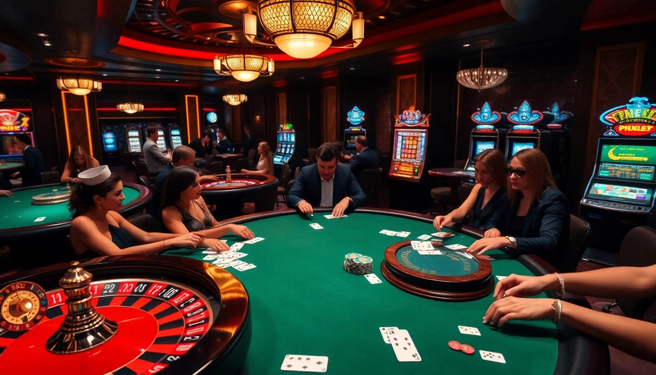 Engage in the thrilling casino experience at SHBET with poker games and vibrant roulette wheels.