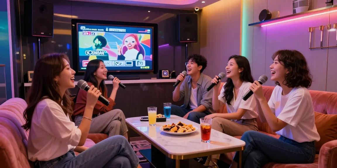 인천쓰리노에서 즐거운 술자리와 노래하는 모습, 화려한 조명 속에서 독특한 유흥 경험을 제공합니다.
