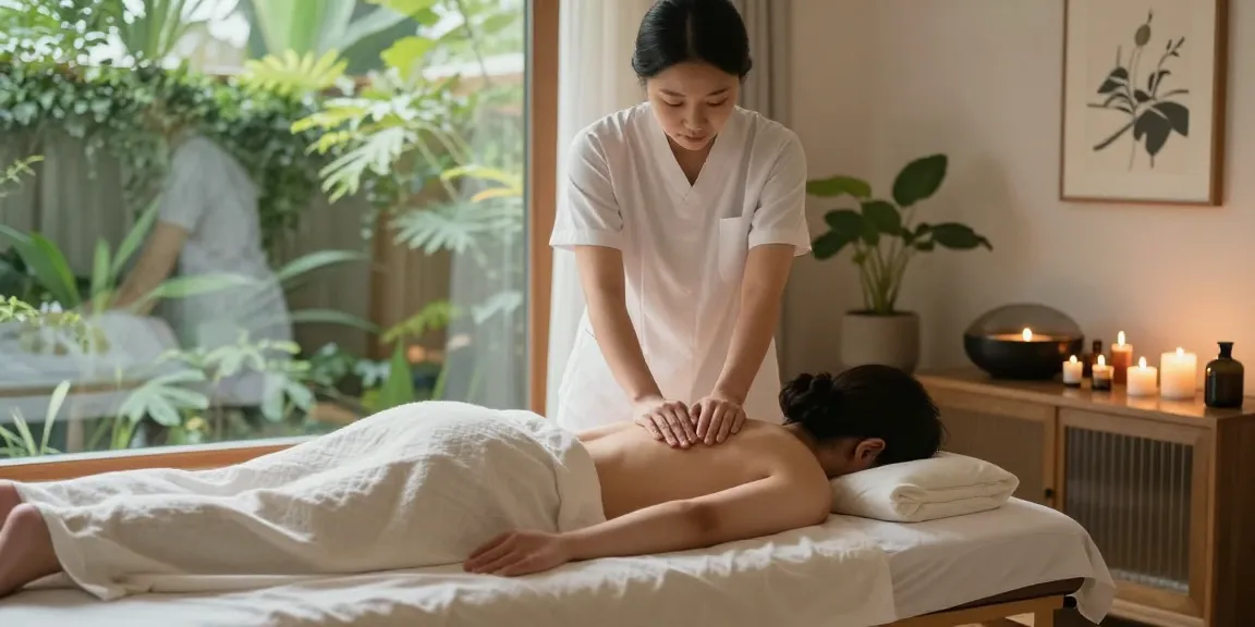 동탄출장마사지 중인 마사지 치료사와 고객의 편안한 모습