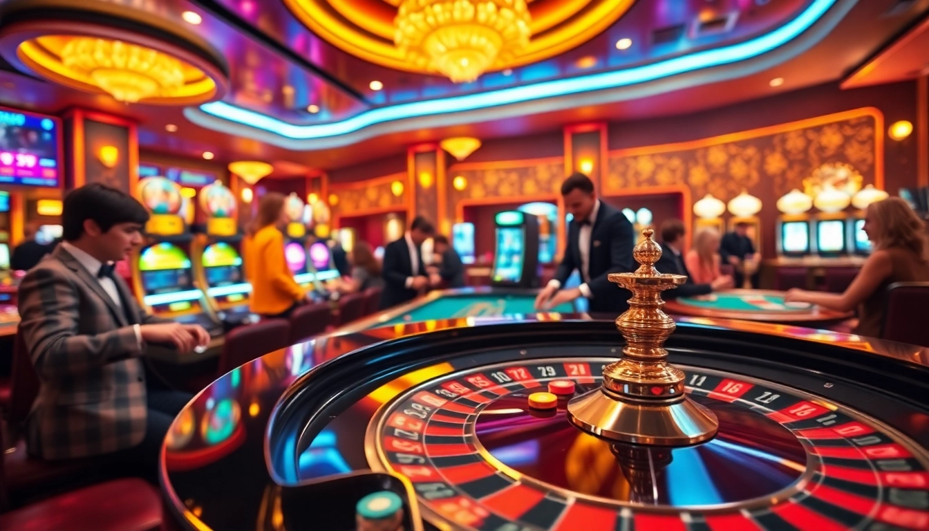 Experience the excitement at RR88's vibrant casino with an engaging roulette game in a luxurious setting.