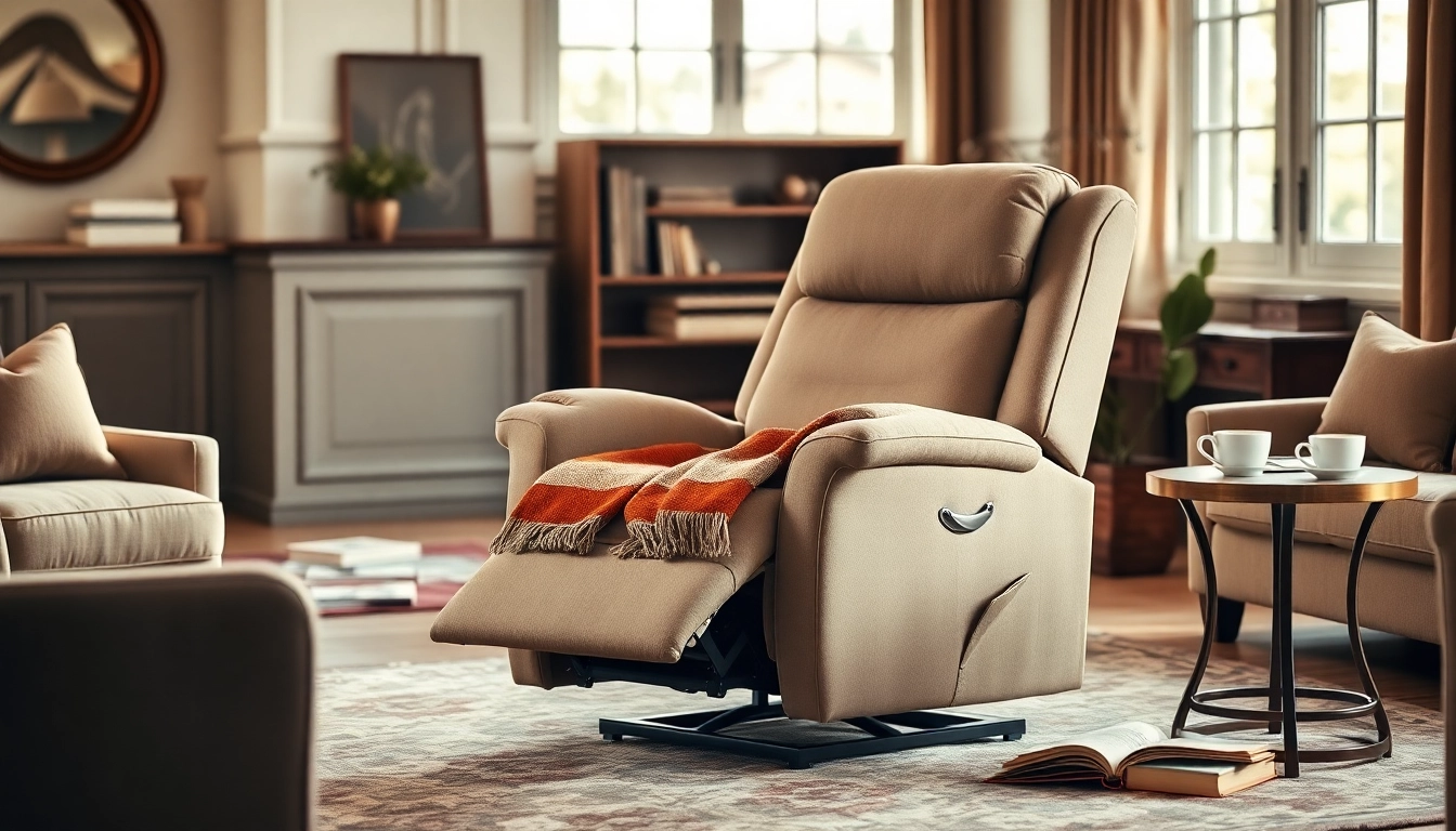 Lifting and reclining in a lift chair recliner with heat and massage, showcasing relaxation.