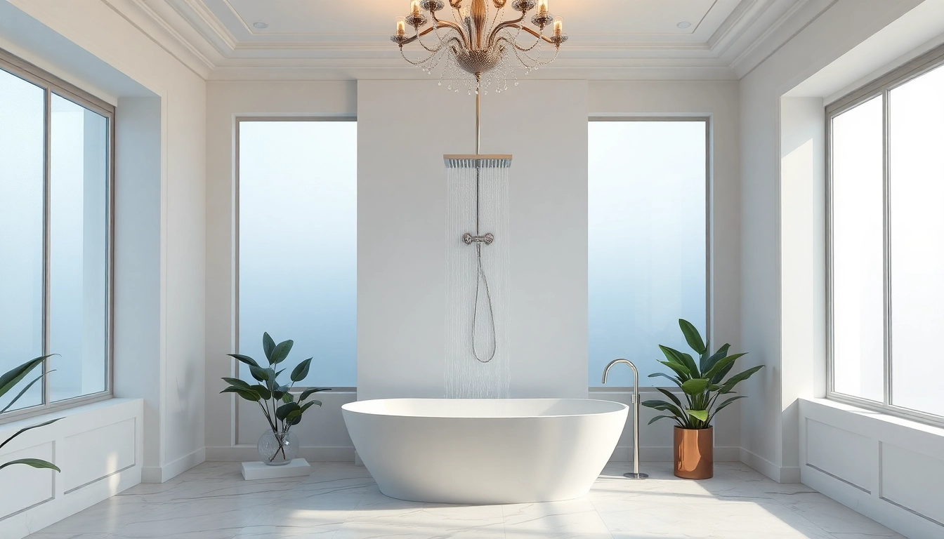 Indulge in elegant showers with a luxurious rainfall design in a modern bathroom setting.