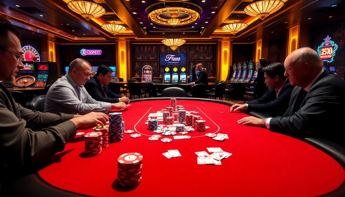 Engage in high-stakes poker at j88.com 3 with vibrant cards and chips on a luxury table.