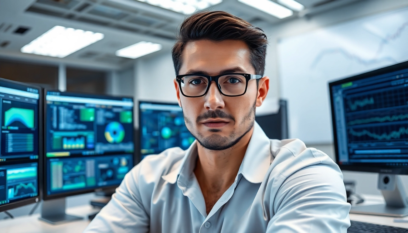 Engaging professional providing managed IT services Lakeland in a modern office environment.