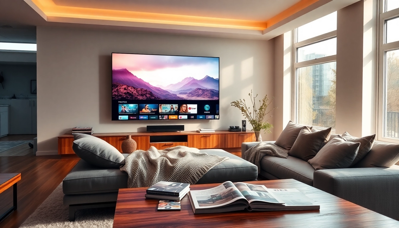 Enjoy seamless entertainment with IPTV Suisse streaming in a stylish living room.