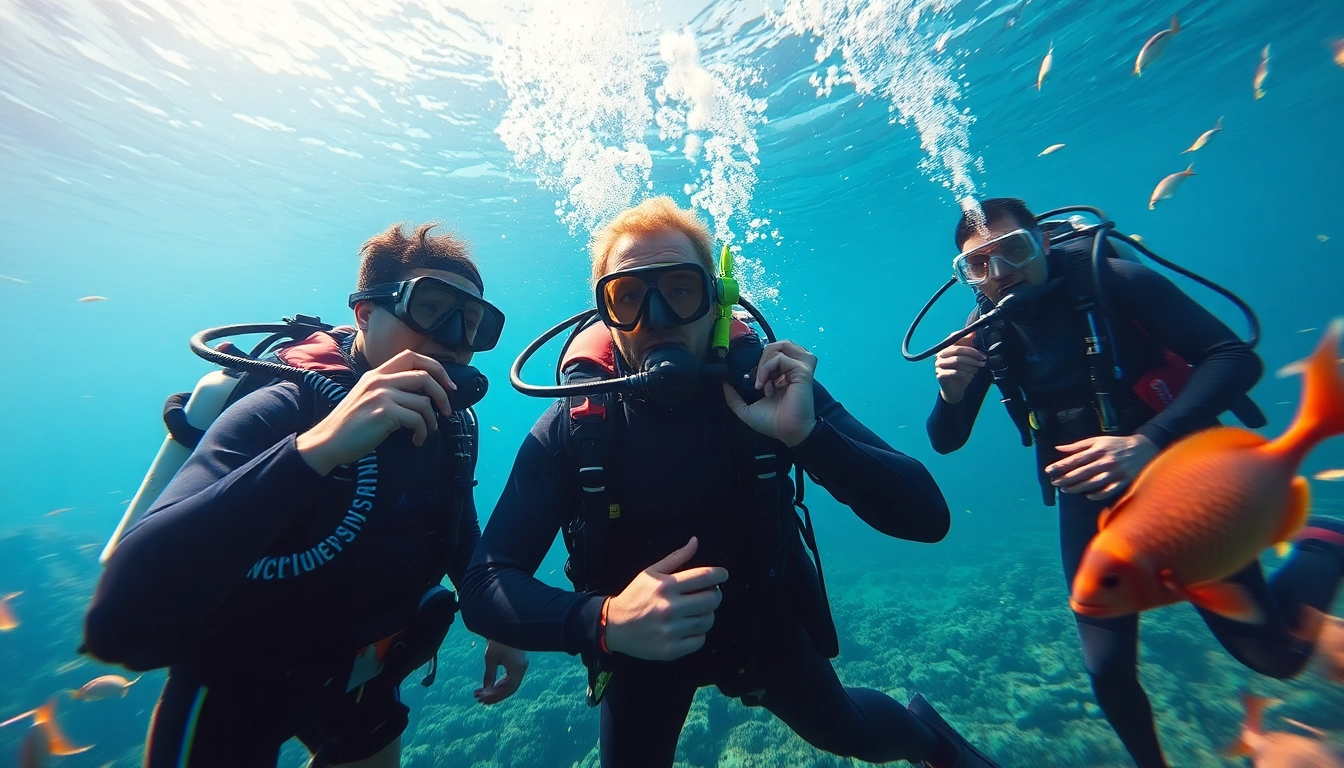 Tauchen beim SSI Open Water Diver Kurs, professionelle Ausbildung unter Wasser.