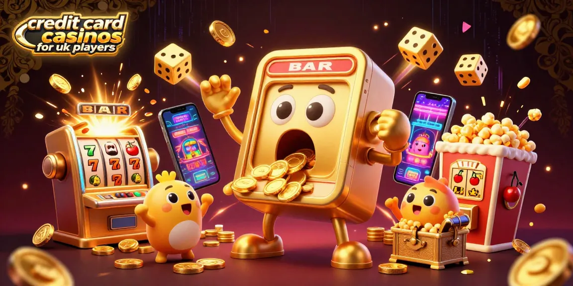Experience excitement at credit card casinos for UK players with vibrant jackpot celebrations and game action.