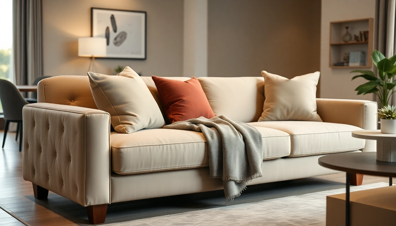 Sofa bed UK in a stylish living room showcasing elegant design and cozy atmosphere.