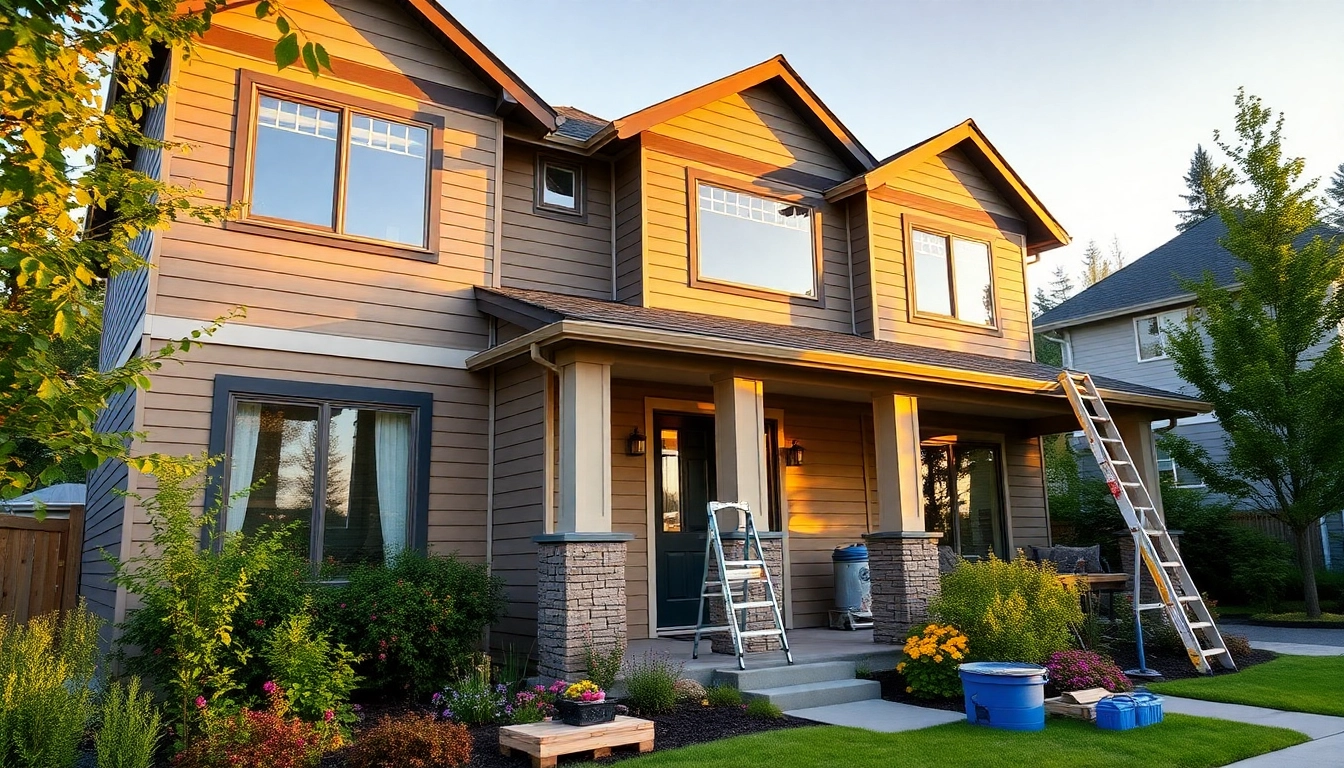 Siding company in Woodinville, WA showcasing a modern residential exterior with beautiful, expertly installed siding.