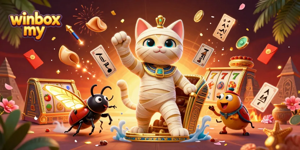 Engage with winbox my where the energetic mummy cat and friends bring festive excitement to your online gaming