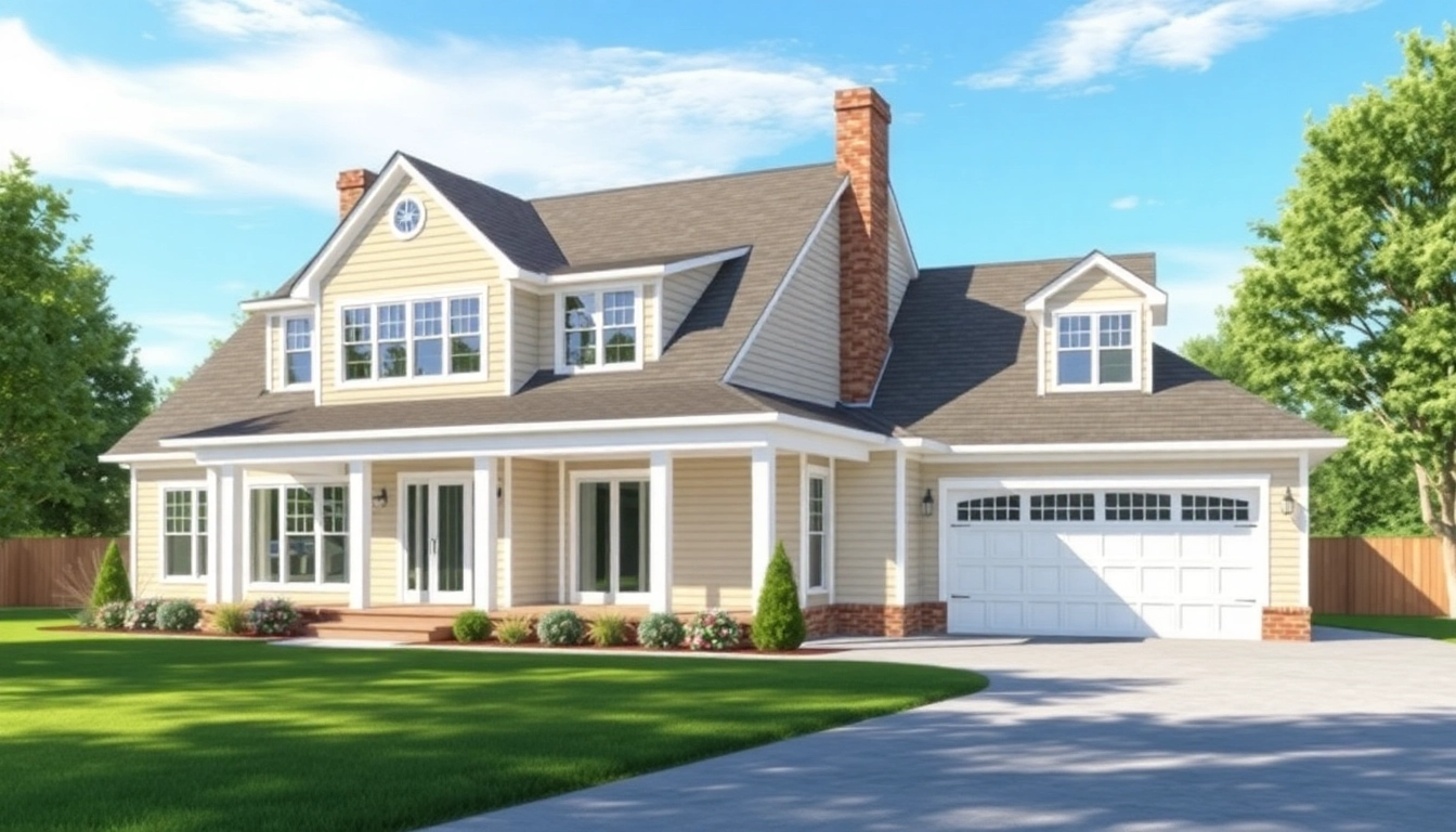 Enhance your Cape Cod home addition with a spacious garage and modern architectural design.
