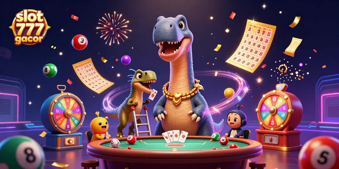 Engage in slot 777 gacor action with vibrant casinos, jackpot elements, and festive atmosphere.