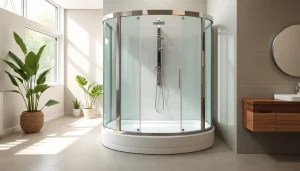 Besondere merkmale der sonni Duschkabine in einem modernen Badezimmer vorstellen.