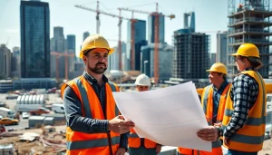 Guide team as a New Jersey Construction Manager on a busy construction site in urban environment.