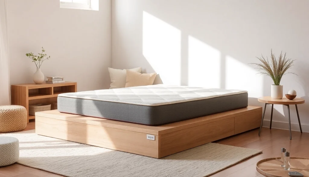 Materasso una piazza e mezza ben visibile su un letto elegante, arredamento moderno e luminoso.