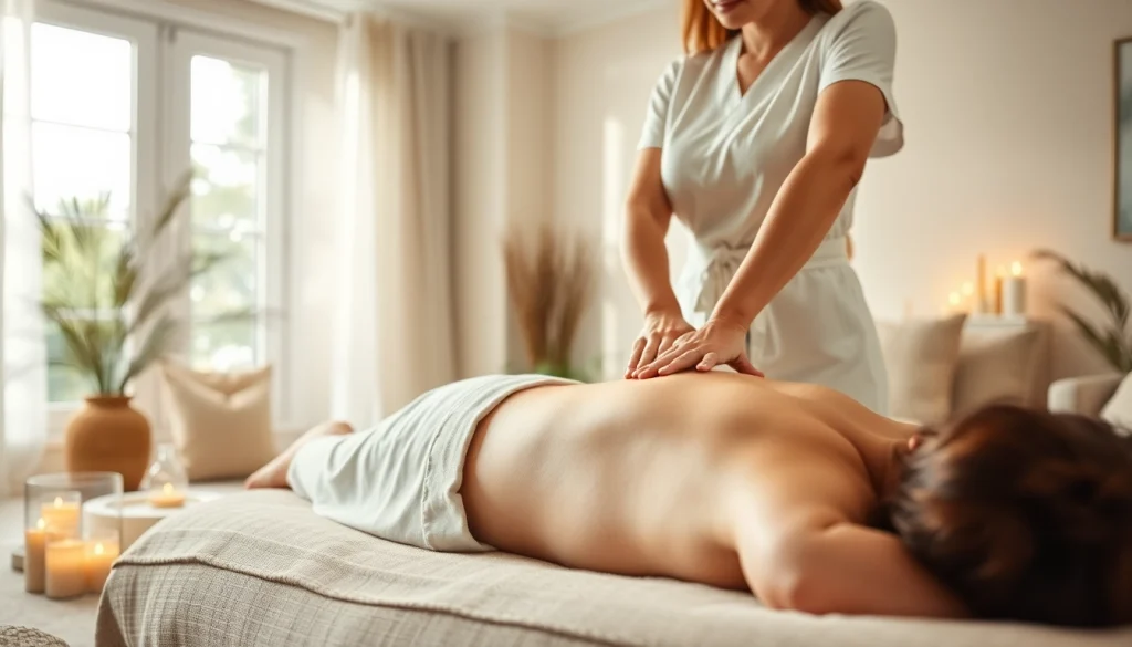 홈타이 마사지로 편안한 분위기 속에서 휴식을 취하는 모습