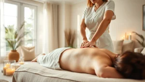 홈타이 마사지로 편안한 분위기 속에서 휴식을 취하는 모습