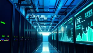 Bitcoin cloud mining facility showcasing advanced technology and renewable energy